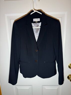 Calvin Klein Dark Navy Single-Breasted Women's Blazer
